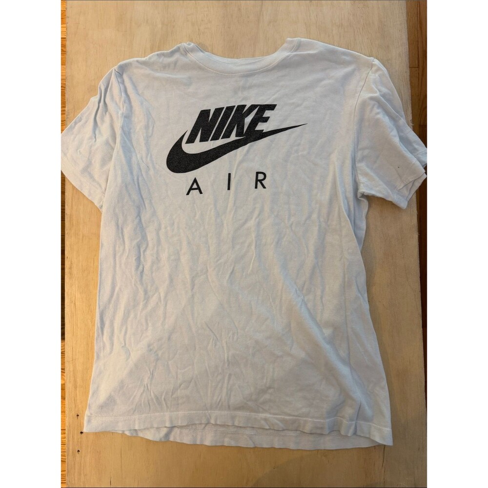 Nike White T-Shirt with Black Swoosh and AIR